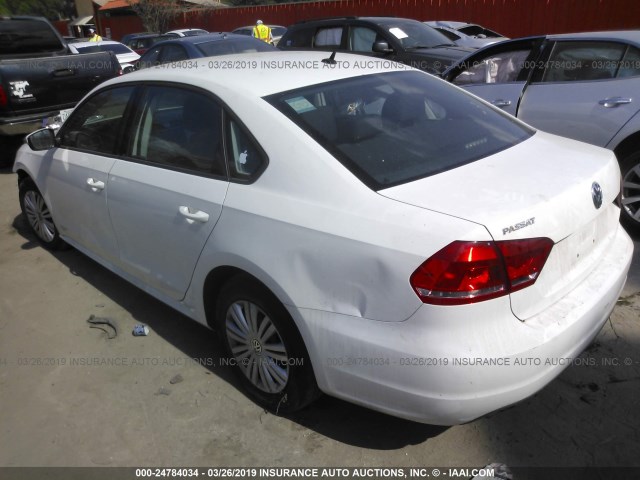 1VWAP7A30EC012105 - 2014 VOLKSWAGEN PASSAT S WHITE photo 3