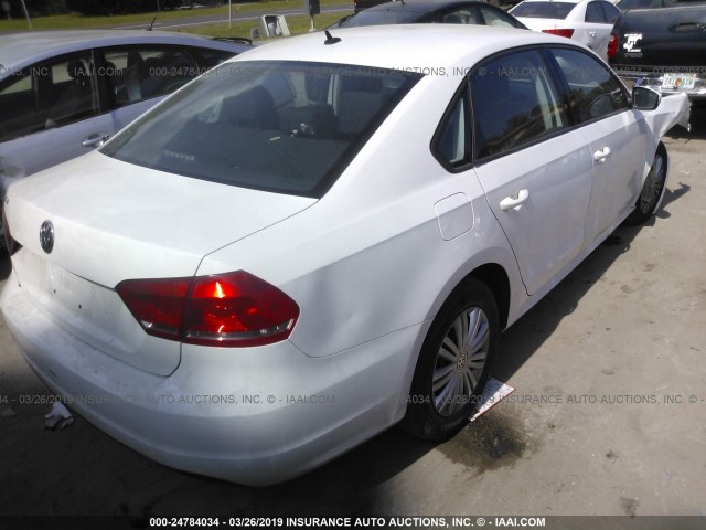 1VWAP7A30EC012105 - 2014 VOLKSWAGEN PASSAT S WHITE photo 4