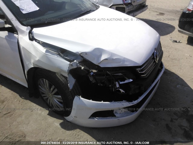 1VWAP7A30EC012105 - 2014 VOLKSWAGEN PASSAT S WHITE photo 6