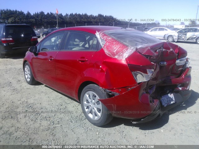 KNADN4A38E6369502 - 2014 KIA RIO EX RED photo 6