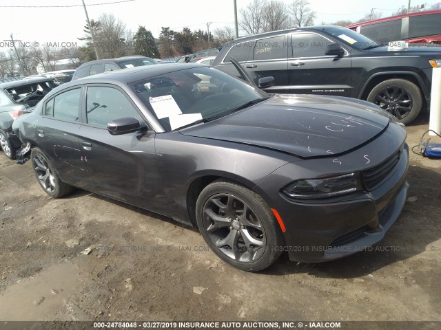 2C3CDXHG2FH890375 - 2015 DODGE CHARGER SXT GRAY photo 1