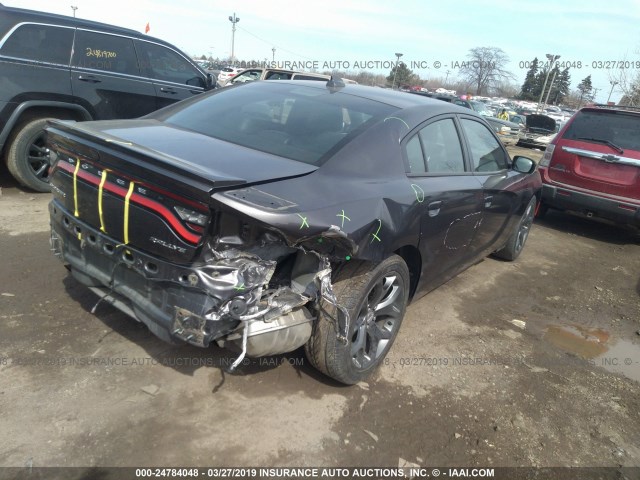 2C3CDXHG2FH890375 - 2015 DODGE CHARGER SXT GRAY photo 4