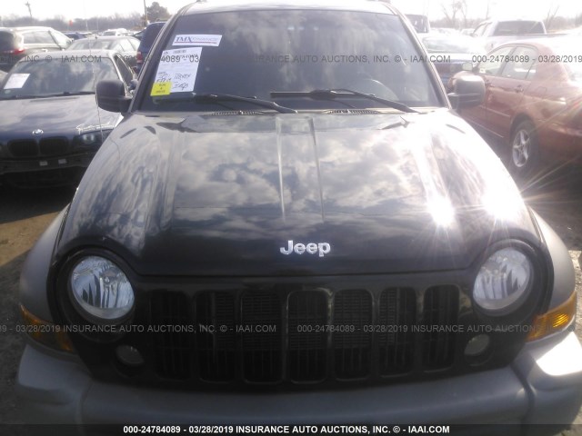 1J4GL48K65W528479 - 2005 JEEP LIBERTY SPORT BLACK photo 6