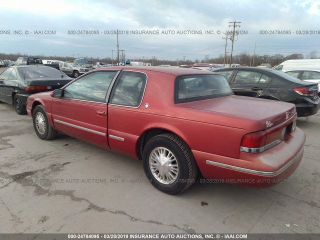 1MELM6242VH632607 - 1997 MERCURY COUGAR XR7/30TH ANNIVERSARY MAROON photo 3