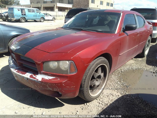 2B3KA43R96H380114 - 2006 DODGE CHARGER SE/SXT RED photo 2