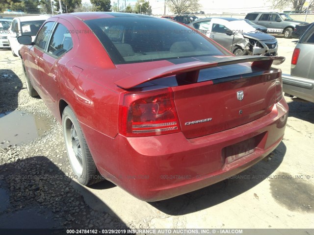 2B3KA43R96H380114 - 2006 DODGE CHARGER SE/SXT RED photo 3