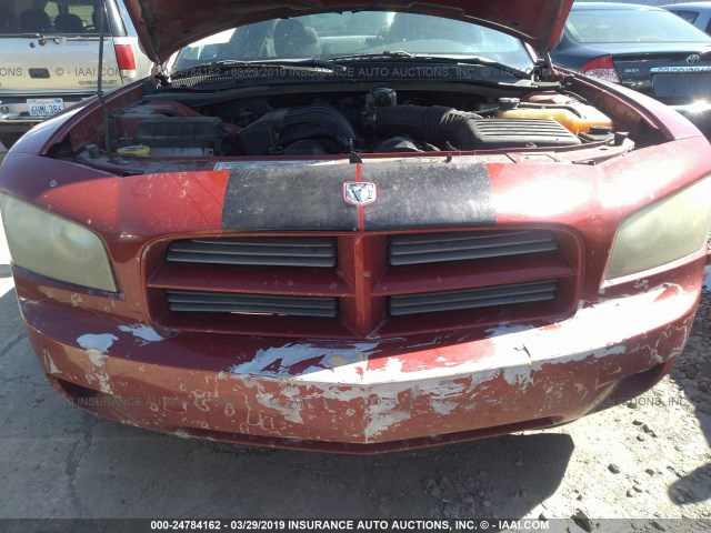 2B3KA43R96H380114 - 2006 DODGE CHARGER SE/SXT RED photo 6