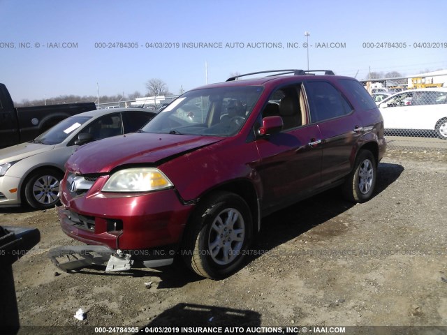 2HNYD18636H523310 - 2006 ACURA MDX TOURING RED photo 2