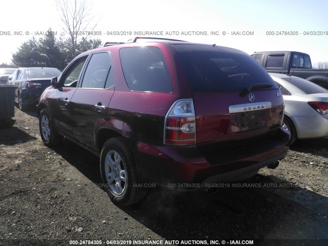 2HNYD18636H523310 - 2006 ACURA MDX TOURING RED photo 3