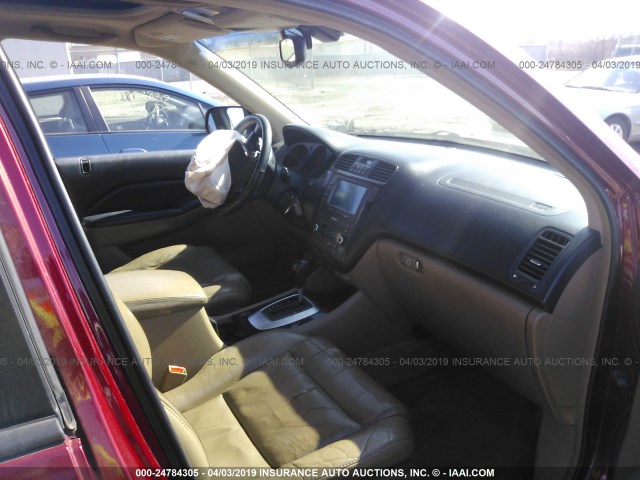 2HNYD18636H523310 - 2006 ACURA MDX TOURING RED photo 5