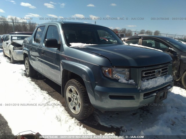 2HJYK16237H547700 - 2007 HONDA RIDGELINE RT BLUE photo 1