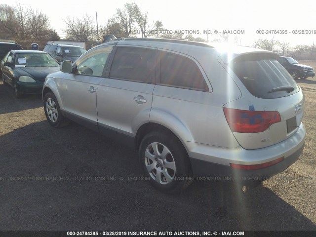 WA1AY74L97D040410 - 2007 AUDI Q7 3.6 QUATTRO SILVER photo 3