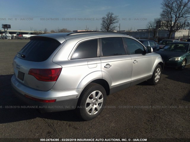 WA1AY74L97D040410 - 2007 AUDI Q7 3.6 QUATTRO SILVER photo 4