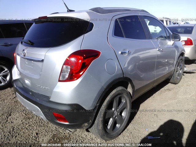 KL4CJASB2EB600524 - 2014 BUICK ENCORE SILVER photo 4