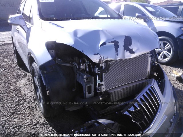 KL4CJASB2EB600524 - 2014 BUICK ENCORE SILVER photo 6