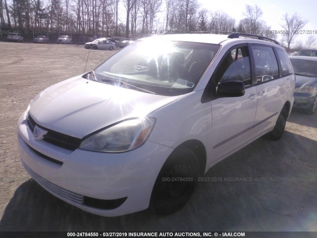 5TDZA23C74S148932 - 2004 TOYOTA SIENNA CE/LE WHITE photo 2