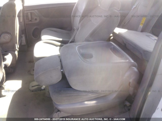 5TDZA23C74S148932 - 2004 TOYOTA SIENNA CE/LE WHITE photo 8