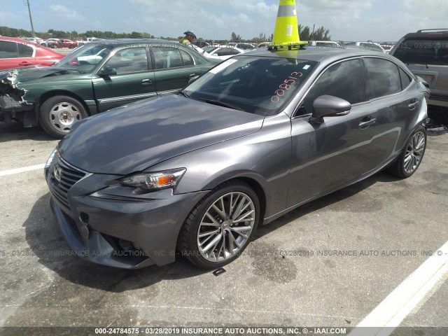 JTHBF1D2XE5008513 - 2014 LEXUS IS 250 GRAY photo 2