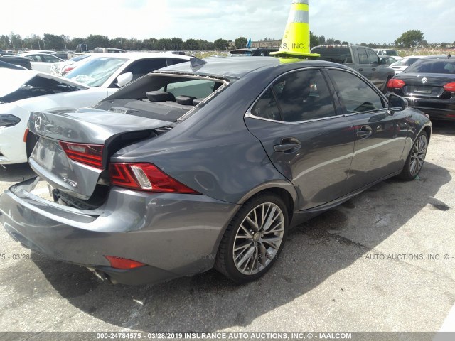 JTHBF1D2XE5008513 - 2014 LEXUS IS 250 GRAY photo 4