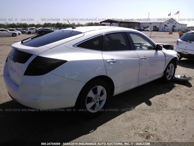 5J6TF1H35BL002032 - 2011 HONDA ACCORD CROSSTOUR EX WHITE photo 4