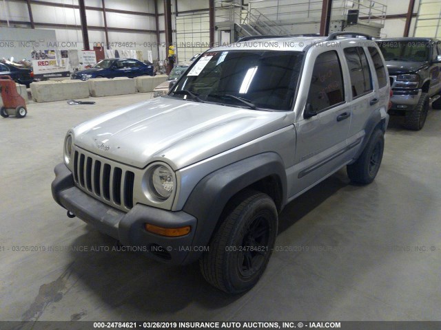 1J4GL48K73W569992 - 2003 JEEP LIBERTY SPORT/FREEDOM SILVER photo 2