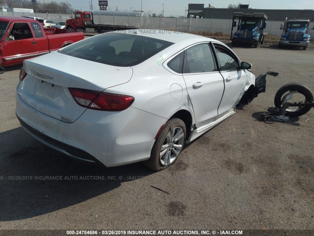 1C3CCCAB1FN714886 - 2015 CHRYSLER 200 LIMITED WHITE photo 4