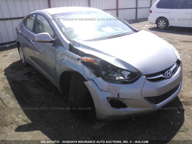 KMHDH4AE2DU591826 - 2013 HYUNDAI ELANTRA GLS/LIMITED SILVER photo 1