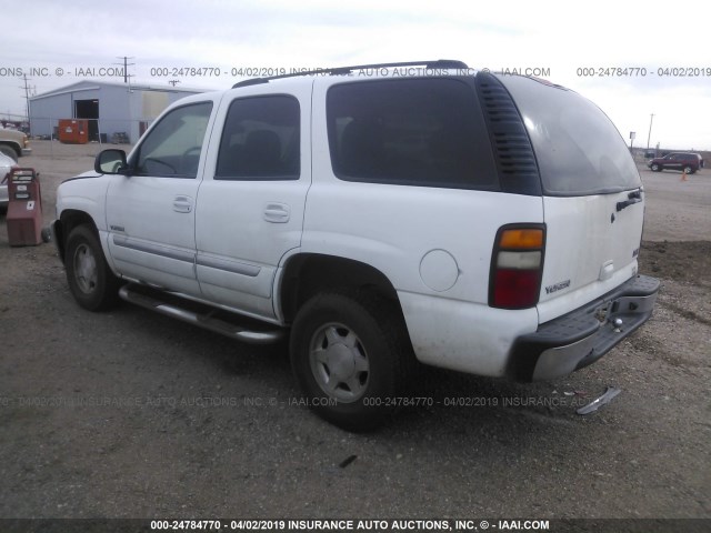 1GKEC13Z03R132290 - 2003 GMC YUKON WHITE photo 3