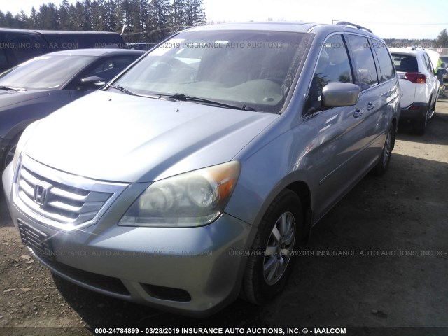 5FNRL3H78AB033526 - 2010 HONDA ODYSSEY EXL BLUE photo 2