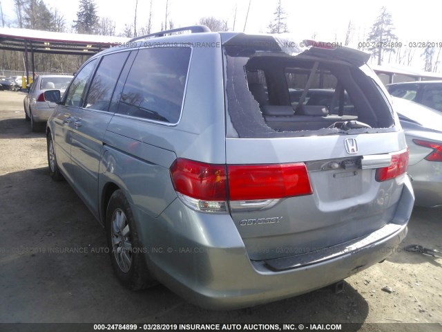 5FNRL3H78AB033526 - 2010 HONDA ODYSSEY EXL BLUE photo 3