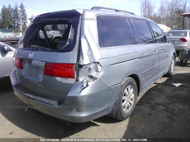 5FNRL3H78AB033526 - 2010 HONDA ODYSSEY EXL BLUE photo 4