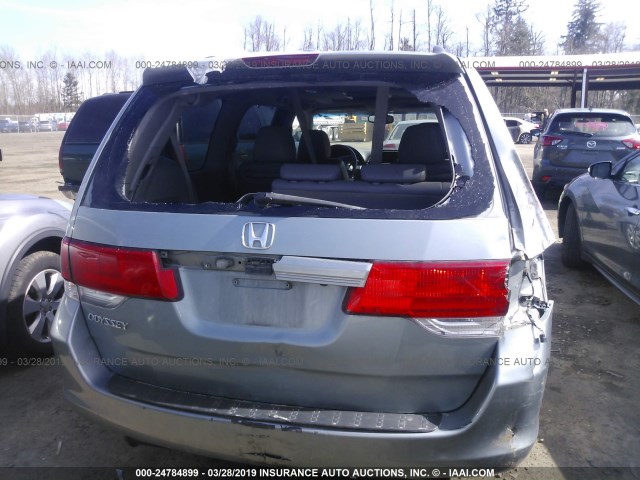 5FNRL3H78AB033526 - 2010 HONDA ODYSSEY EXL BLUE photo 6