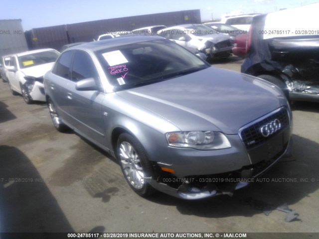 WAUAF78E68A168370 - 2008 AUDI A4 2.0T GRAY photo 1