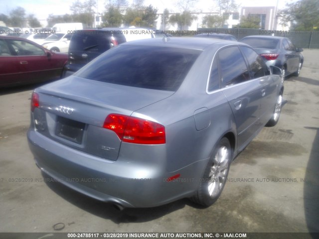 WAUAF78E68A168370 - 2008 AUDI A4 2.0T GRAY photo 4