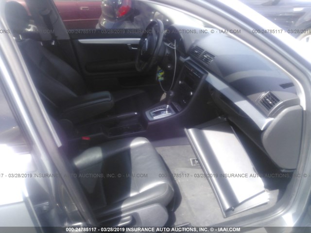 WAUAF78E68A168370 - 2008 AUDI A4 2.0T GRAY photo 5
