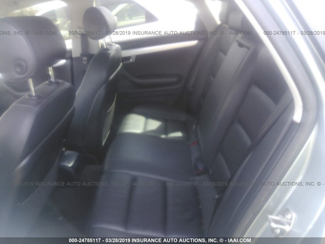 WAUAF78E68A168370 - 2008 AUDI A4 2.0T GRAY photo 8