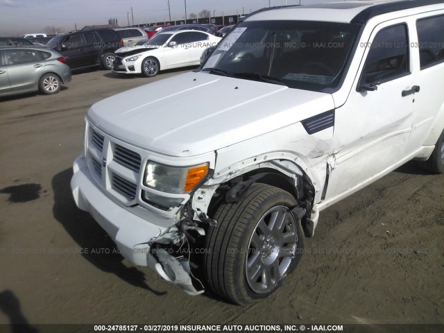 1D8GU58607W735272 - 2007 DODGE NITRO R/T WHITE photo 6