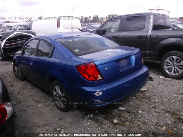 1G8AW12F84Z158902 - 2004 SATURN ION LEVEL 3 BLUE photo 3