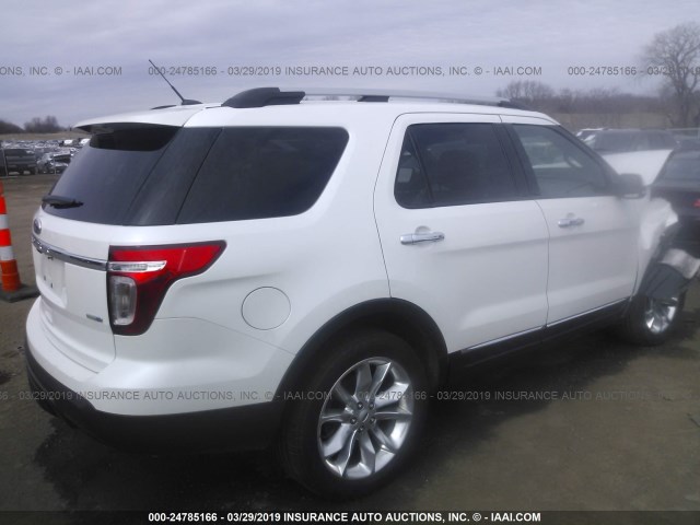 1FM5K8F85EGA12067 - 2014 FORD EXPLORER LIMITED WHITE photo 4