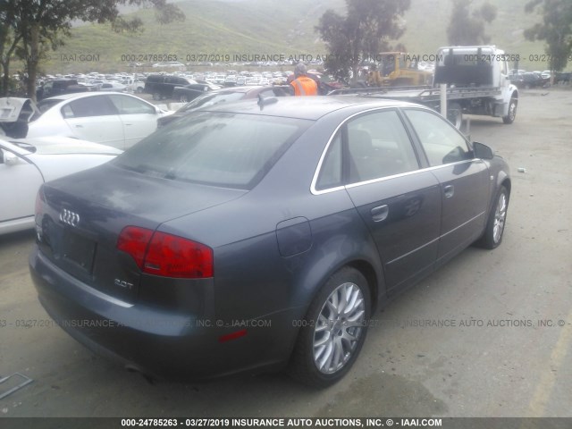 WAUAF78E96A135988 - 2006 AUDI A4 2/TURBO BLUE photo 4