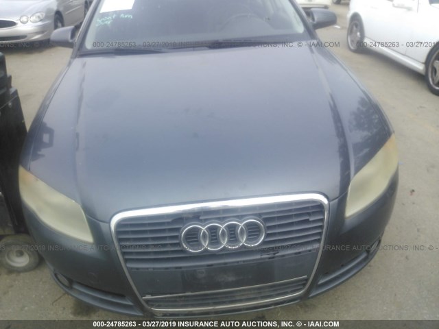 WAUAF78E96A135988 - 2006 AUDI A4 2/TURBO BLUE photo 6