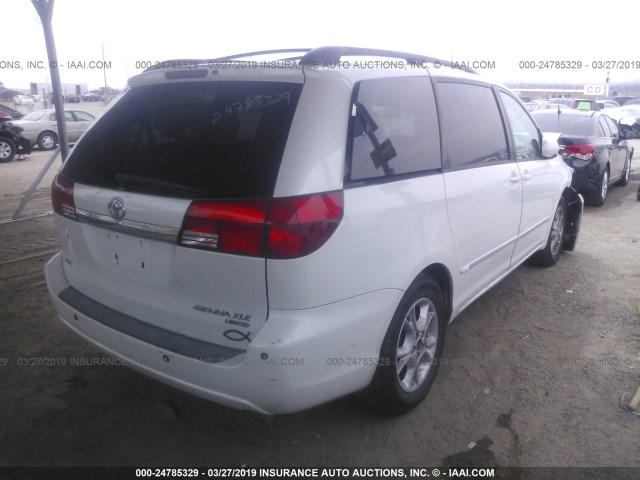 5TDZA22C64S209396 - 2004 TOYOTA SIENNA XLE/XLE LIMITED WHITE photo 4