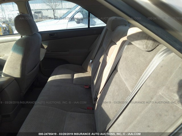 4T1BE32KX2U512916 - 2002 TOYOTA CAMRY LE/XLE/SE GOLD photo 8