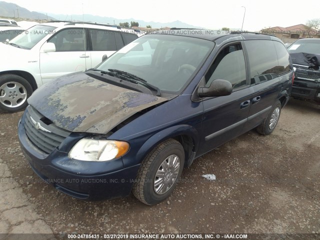 1C4GP45R15B292584 - 2005 CHRYSLER TOWN & COUNTRY  BLUE photo 2