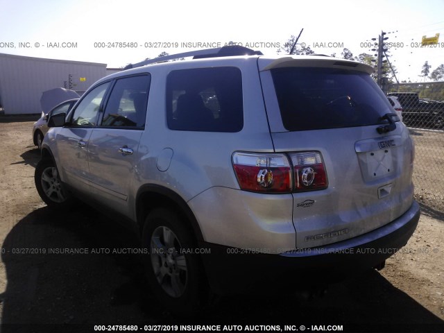 1GKKRNED3CJ362768 - 2012 GMC ACADIA SLE SILVER photo 3