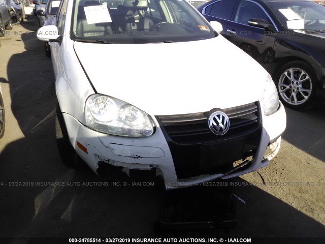 3VWRA7AJ4AM042011 - 2010 VOLKSWAGEN JETTA WOLFSBURG WHITE photo 6