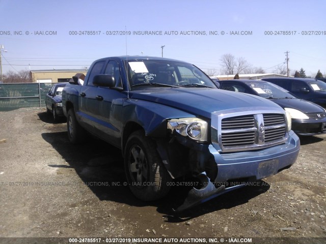 1D7HW48K36S507931 - 2006 DODGE DAKOTA QUAD SLT BLUE photo 1