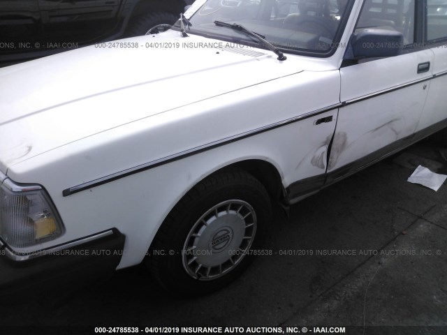 YV1AA8849M1447816 - 1991 VOLVO 240 WHITE photo 6