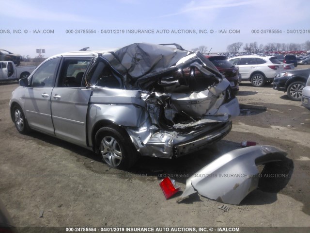 5FNRL38736B015815 - 2006 HONDA ODYSSEY EXL SILVER photo 3