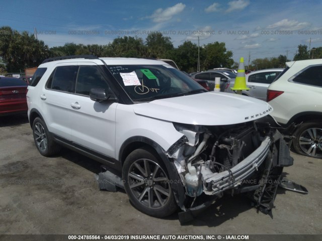 1FM5K8D88FGB29646 - 2015 FORD EXPLORER XLT WHITE photo 1